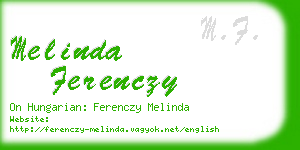 melinda ferenczy business card